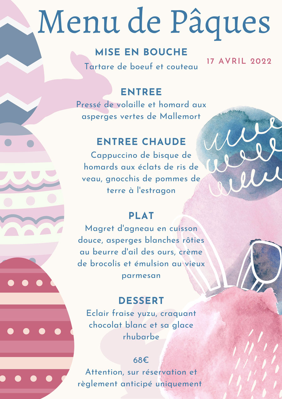 Restaurant Le Saisonnier - Les Chambres D'à Côté Roye Menu